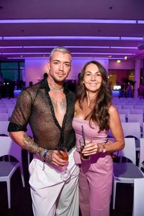 Lucas Schwarze and Julia Birnbaum at the premiere event for the launch of the reality format The Power from September 1, 2025 on ProSieben and on Joyn on August 28, 2025 in Berlin The Power premiere event of the new Pro7 Joyn reality format in Berlin