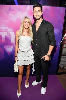 Denise Hersing and Lorik Lorik Bunjaku at the premiere event for the launch of the reality format The Power from September 1, 2025 on ProSieben and on Joyn on August 28, 2025 in Berlin The Power premiere event of the new Pro7 Joyn reality format in Berlin
