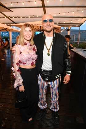 Stephie Stark and Eric Sindermann at the premiere event for the launch of the reality format The Power from September 1, 2025 on ProSieben and on Joyn on August 28, 2025 in Berlin The Power premiere event of the new Pro7 Joyn reality format in Berlin