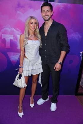 Lorik Bunjaku with girlfriend Denise Hersing at the premiere event of THE POWER by Joyn at the Alice Rooftop Garden in Berlin on 28 08 2025