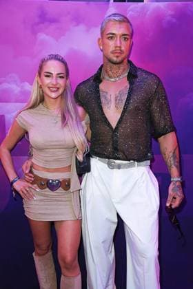 Emma Fernlund, Lucas Schwarze at the premiere event of THE POWER by Joyn at the Alice Rooftop Garden in Berlin on 28 08 2025