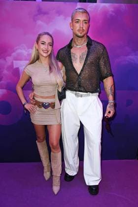 Emma Fernlund, Lucas Schwarze at the premiere event of THE POWER by Joyn at the Alice Rooftop Garden in Berlin on 28 08 2025