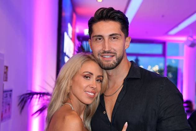 Lorik Bunjaku with girlfriend Denise Hersing at the premiere event of THE POWER by Joyn at the Alice Rooftop Garden in Berlin on 28 08 2025
