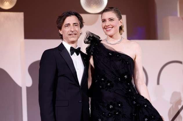 Noah Baumbach with wife Greta Gerwig at the premiere of the feature film Jay Kelly at the Biennale di Venezia 2025 82 Venice International Film Festival at the Palazzo del Cinema Venice, 28 08 2025 Foto:xD.xBedrosianx xFuturexImagex kelly_5980