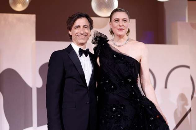 Noah Baumbach with wife Greta Gerwig at the premiere of the feature film Jay Kelly at the Biennale di Venezia 2025 82 Venice International Film Festival at the Palazzo del Cinema Venice, 28 08 2025 Foto:xD.xBedrosianx xFuturexImagex kelly_5979