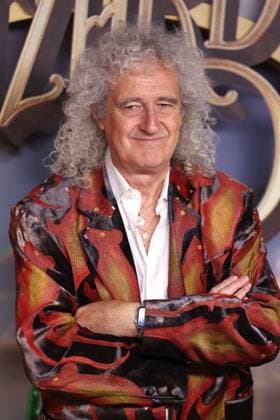 August 28, 2025, Las Vegas, Nevada, USA: BRIAN MAY of Queen on the yellow carpet for the world premiere of the Wizard of Oz at Sphere in Las Vegas, Nevada. Las Vegas USA - ZUMAg247 20250828_znp_g247_005 Copyright: xGagexSkidmorex