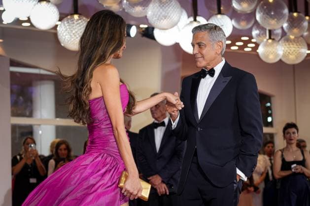 Jay Kelly red carpet during the 82nd Venice International Film Festival in Venice, Italy on 28 August 2025. Amal Clooney and George Clooney attend the Jay Kelly red carpet during the 82nd Venice International Film Festival in Venice, Italy on 28 August 2025., Credit:Stefano Costantino TTL Avalon Italy, Venice  Copyright: xStefanoxCostantinoxTTLx xAvalonx 1032159344