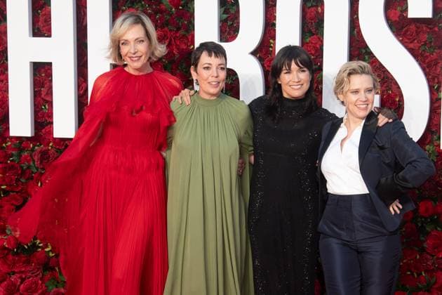 The Roses UK Premiere Arrivals at Odeon Luxe, Leicester Square, London, UK (L-R) - Allison Janney, Olivia Colman, Zoe Chao, Kate McKinnon attends The The Roses UK Premiere at Odeon Luxe, Leicester Square, London, England, UK on Thursday 28 August, 2025., Credit:Justin Ng Avalon UK, England, London, Odeon Luxe, Leicester Square Copyright: xJustinxNgx xAvalonx 1032181130