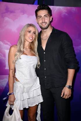 Denise Hersing and Lorik Bunjaku at the premiere of the reality show The Power at Alice Rooftop Garden Berlin, 28 08 2025 Foto:xN.xKubelkax xFuturexImagex power_5832