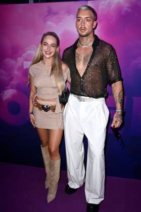 Emma Fernlund and Lucas Schwarze at the premiere of the reality show The Power at Alice Rooftop Garden Berlin, 28 08 2025 Foto:xN.xKubelkax xFuturexImagex power_5852