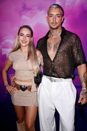 Emma Fernlund and Lucas Schwarze at the premiere of the reality show The Power at Alice Rooftop Garden Berlin, 28 08 2025 Foto:xN.xKubelkax xFuturexImagex power_5853