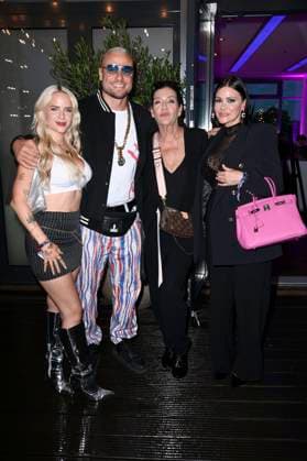Gina Beckmann, Eric Sindermann, Katy Karrenbauer and Djamila Rowe at the premiere of the reality show The Power at Alice Rooftop Garden Berlin, 28 08 2025 Foto:xN.xKubelkax xFuturexImagex power_5863