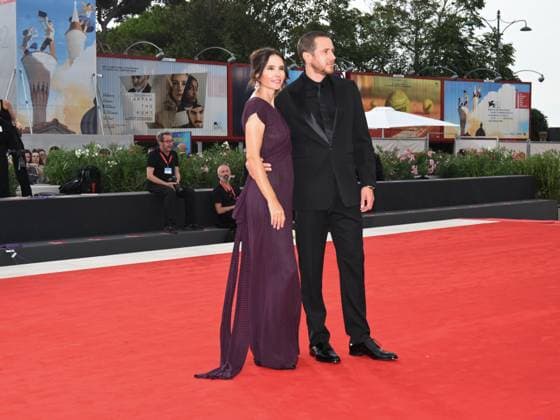 Venice, 82nd Venice International Film Festival 2025 - evening 3 - red carpet of the film A Pied D Oeuvre In the photo: Virginie Ledoyen, Bastien Bouillon  Copyright: xAlbertoxTerenghix xipa-agency.netx xPoolxPhotoxEventsx06x IPA_Agency_IPA63580926