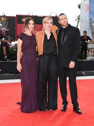 Venice, 82nd Venice International Film Festival 2025 - evening 3 - red carpet of the film A Pied D Oeuvre In the photo: Virginie Ledoyen, Valerie Donzelli, Bastien Bouillon  Copyright: xAlbertoxTerenghix xipa-agency.netx xPoolxPhotoxEventsx06x IPA_Agency_IPA63580928