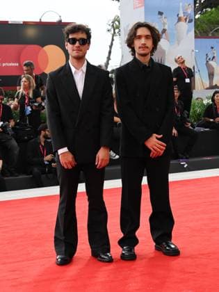 Venice, Italy: Venice, 82nd Venice International Film Festival 2025 - evening 3 - red carpet of the film A Pied D Oeuvre In the photo Ludovic Boukherma, Zoran Boukherma Venice Italy  - ZUMAp169 20250829_zea_p169_590 Copyright: xAlbertoxTerenghix