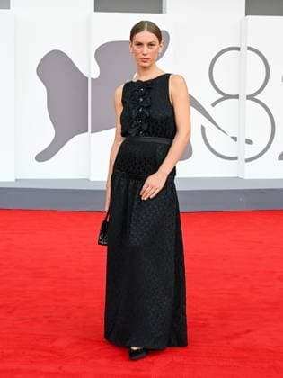 Venice, 82nd Venice International Film Festival 2025 - Evening 3 - Red Carpet for the film A Pied D Oeuvre - Pictured: Lou Lampros  Copyright: xManuelexMangiarottix xipa-agency.netx xPoolxPhotoxEventsx06x IPA_Agency_IPA63581585