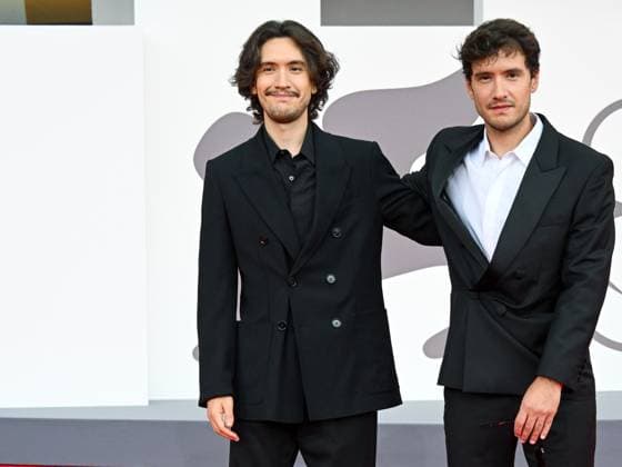 Venice, ITALY: Venice, 82nd Venice International Film Festival 2025 - evening 3 - red carpet for the film A Pied D Oeuvre - Pictured: Zoran Boukherma, Ludovic Boukherma Venice ITALY  - ZUMAp169 20250829_zea_p169_650 Copyright: xManuelexMangiarottix
