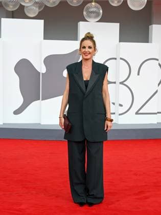 Venice, ITALY: Venice, 82nd Venice International Film Festival 2025 - Evening 3 - Red Carpet for the film A Pied D Oeuvre - Pictured: Agathe Riedinger Venice ITALY  - ZUMAp169 20250829_zea_p169_702 Copyright: xManuelexMangiarottix
