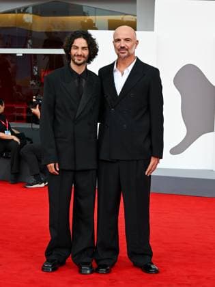 Venice, ITALY: Venice, 82nd Venice International Film Festival 2025 - evening 3 - red carpet for the film A Pied D Oeuvre - Pictured: Sayyid El Alami, Julien Colonna Venice ITALY  - ZUMAp169 20250829_zea_p169_708 Copyright: xManuelexMangiarottix