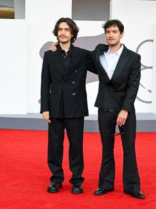 Venice, ITALY: Venice, 82nd Venice International Film Festival 2025 - evening 3 - red carpet for the film A Pied D Oeuvre - Pictured: Zoran Boukherma, Ludovic Boukherma Venice ITALY  - ZUMAp169 20250829_zea_p169_714 Copyright: xManuelexMangiarottix