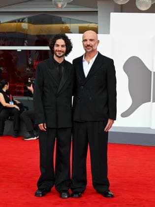 Venice, ITALY: Venice, 82nd Venice International Film Festival 2025 - evening 3 - red carpet for the film A Pied D Oeuvre - Pictured: Sayyid El Alami, Julien Colonna Venice ITALY  - ZUMAp169 20250829_zea_p169_716 Copyright: xManuelexMangiarottix