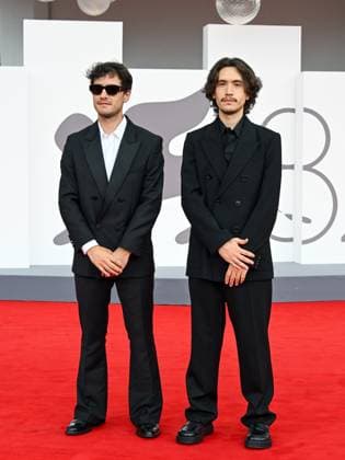 Venice, ITALY: Venice, 82nd Venice International Film Festival 2025 - evening 3 - red carpet for the film A Pied D Oeuvre - Pictured: Zoran Boukherma, Ludovic Boukherma Venice ITALY  - ZUMAp169 20250829_zea_p169_717 Copyright: xManuelexMangiarottix