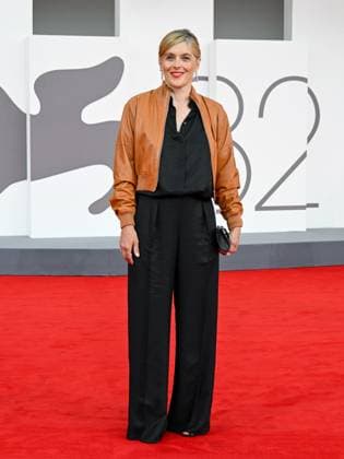 Venice, ITALY: Venice, 82nd Venice International Film Festival 2025 - Evening 3 - Red Carpet for the film A Pied D Oeuvre - Pictured: ValÃ rie Donzelli Venice ITALY  - ZUMAp169 20250829_zea_p169_734 Copyright: xManuelexMangiarottix