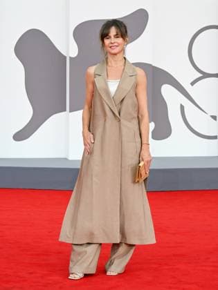 Venice, ITALY: Venice, 82nd Venice International Film Festival 2025 - Evening 3 - Red Carpet for the film A Pied D Oeuvre - Pictured: Maura Del Pero Venice ITALY  - ZUMAp169 20250829_zea_p169_792 Copyright: xManuelexMangiarottix