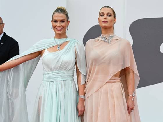 Venice, 82nd Venice International Film Festival 2025 - evening 3 - red carpet of the film After The Hunt - Pictured: Lady Amelia and Eliza Spencer  Copyright: xManuelexMangiarottix xipa-agency.netx xPoolxPhotoxEventsx06x IPA_Agency_IPA63582700