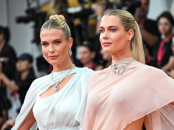 Venice, Italy: Venice, 82nd Venice International Film Festival 2025 - Evening 3 - The red carpet for the film After The Hunt. Pictured are Lady Amelia and Eliza Spencer. Venice Italy  - ZUMAp169 20250829_zea_p169_841 Copyright: xLadyxAmeliaxedxElizaxSpencerx