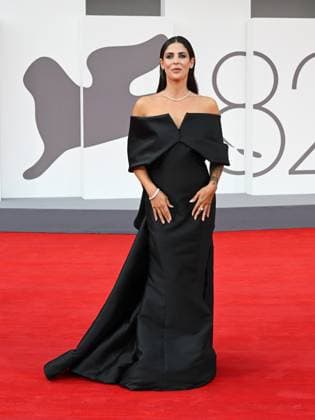 Venice, ITALY: Venice, 82nd Venice International Film Festival 2025 - Evening 3 - Red Carpet for the film After The Hunt - Pictured: Martina Luchena Venice ITALY  - ZUMAp169 20250829_zea_p169_870 Copyright: xManuelexMangiarottix