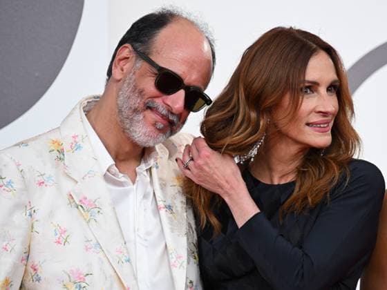 Venice, 82nd Venice International Film Festival 2025 - evening 3 - red carpet of the film After The Hunt - Pictured: Julia Roberts, Luca Guadagnino  Copyright: xManuelexMangiarottix xipa-agency.netx xPoolxPhotoxEventsx06x IPA_Agency_IPA63585510