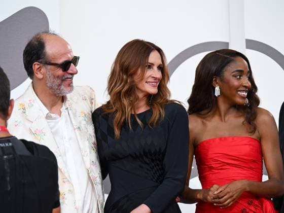 Venice, 82nd Venice International Film Festival 2025 - evening 3 - red carpet of the film After The Hunt - In the photo: Luca Guadagnino, Julia Roberts, Ayo Edebiri,  Copyright: xManuelexMangiarottix xipa-agency.netx xPoolxPhotoxEventsx06x IPA_Agency_IPA63586000