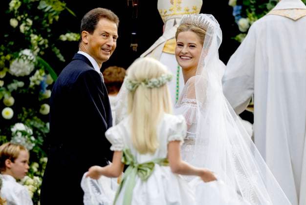 30-08-2025 Marriage Wedding of Princess Marie Caroline of Liechtenstein and Leopoldo Maduro Vollmer at the cathedral in Vaduz. Â  Copyright: xPPEx