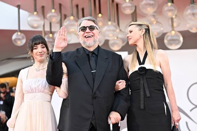Frankenstein Red Carpet - The 82nd Venice International Film Festival Marisa del Toro, Guillermo del Toro, Kim Morgan during Frankenstein Red Carpet - The 82nd Venice International Film Festival, Venice, Italy 30 August 2025, Credit:Maria Laura Antonelli Avalon Italy, Venice  Copyright: xMariaxLauraxAntonellix xAvalonx 1032703843