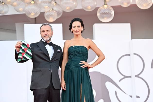 Kineo prize Red Carpet - The 82nd Venice International Film Festival Massimiliano Gallo, Shalana Santana during Kineo prize Red Carpet - The 82nd Venice International Film Festival, Venice, Italy 30 August 2025, Credit:Maria Laura Antonelli Avalon Italy, Venice  Copyright: xMariaxLauraxAntonellix xAvalonx 1032703266