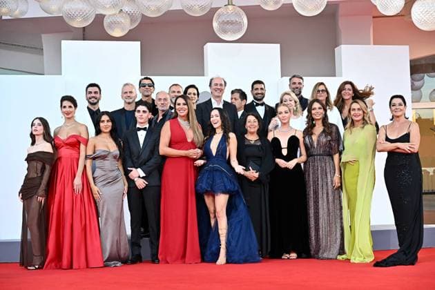 Kineo prize Red Carpet - The 82nd Venice International Film Festival photo family. during Kineo prize Red Carpet - The 82nd Venice International Film Festival, Venice, Italy 30 August 2025, Credit:Maria Laura Antonelli Avalon Italy, Venice  Copyright: xMariaxLauraxAntonellix xAvalonx 1032703452