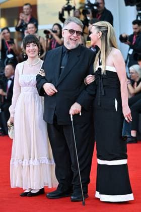 Venice Frankenstein Premiere AM Marisa del Toro, Guillermo del Toro, Kim Morgan attending the Frankenstein Premiere as part of the 82nd Venice International Film Festival at the Lido in Venice, Italy on August 30, 2025. Photo by Aurore Marechal ABACAPRESS.COM Venice Italy  Copyright: xMarechalxAurore ABACAx