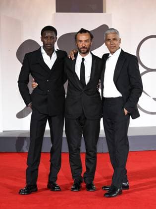 Venice, Italy: Venice, 82nd Venice International Film Festival 2025 - Evening 4 - Red Carpet for the film A Prophet: The Series. Pictured: Mamadou Sidibe, Enrico Maria Artale, Sami Bouajila Venice Italy  - ZUMAp169 20250830_zea_p169_1663 Copyright: xSimonexComix