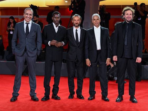 Venice, ITALY: Venice, 82nd Venice International Film Festival 2025 - Evening 4 - Red Carpet of the Film Un Prophete (A Prophet: The Series) - Pictured: Abdel Raouf Dafri, Mamadou SidibÃ , Mamadou SidibÃ , Sami Bouajila, Nicolas Peufaillit Venice ITALY  - ZUMAp169 20250830_zea_p169_1693 Copyright: xManuelexMangiarottix
