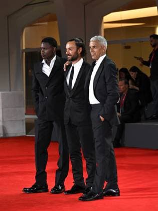 Venice, Italy: Venice, 82nd Venice International Film Festival 2025 - Evening 4 - Red Carpet for the film A Prophet: The Series. Pictured: Mamadou Sidibe, Enrico Maria Artale, Sami Bouajila Venice Italy  - ZUMAp169 20250830_zea_p169_1661 Copyright: xSimonexComix