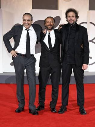 Venice, Italy: Venice, 82nd Venice International Film Festival 2025 - Evening 4 - Red Carpet for the film A Prophet: The Series. Pictured: Nicolas Peufaillit, Enrico Maria Artale, Abdel Raouf Dafri Venice Italy  - ZUMAp169 20250830_zea_p169_1645 Copyright: xSimonexComix