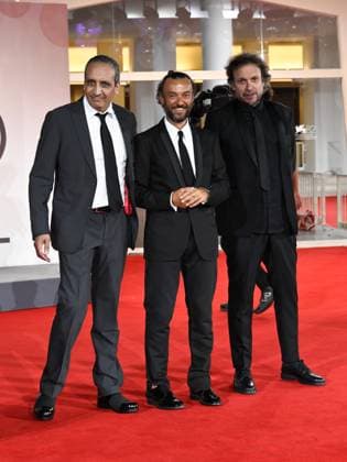 Venice, Italy: Venice, 82nd Venice International Film Festival 2025 - Evening 4 - Red Carpet for the film A Prophet: The Series. Pictured: Nicolas Peufaillit, Enrico Maria Artale, Abdel Raouf Dafri Venice Italy  - ZUMAp169 20250830_zea_p169_1646 Copyright: xSimonexComix