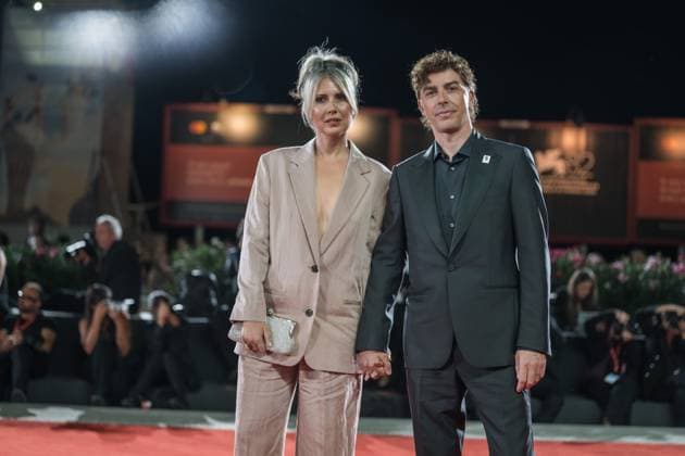 Eva Nestori and Michele Riondino attend the La Valle Dei Sorrisi (The Holy Boy) red carpet during the 82nd Venice International Film Festival in Venice, Italy, on August 30, 2025. Venice Italy  Copyright: xLucaxCarlinox originalFilename: carlino-notitle250830_npUnM.jpg