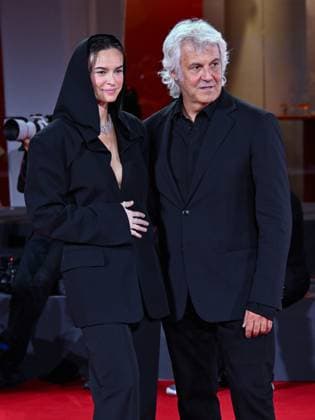 Venice, ITALY: Venice, 82nd Venice International Film Festival 2025 - Evening 4 - Red Carpet for the film The Valley of Smiles - Pictured: Kasia Smutniak, Domenico Procacci Venice ITALY  - ZUMAp169 20250830_zea_p169_1943 Copyright: xManuelexMangiarottix