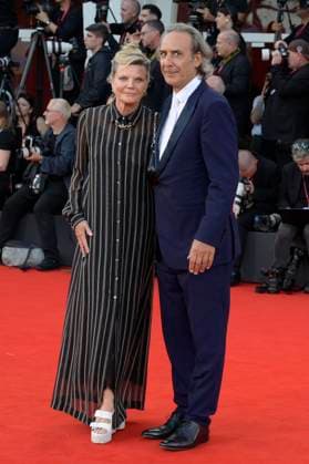 Dominique Lemonier and Alexandre Desplat at the premiere of the feature film Frankenstein at the Biennale di Venezia 2025 82 Venice International Film Festival at the Palazzo del Cinema Venice, 30 08 20 Foto:xA.xM.xTinghinox xFuturexImagex frankenstein_5711