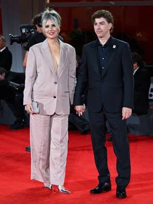 Venice, ITALY: Venice, 82nd Venice International Film Festival 2025 - Evening 4 - Red Carpet of the film The Valley of Smiles - Pictured: Michele Riondino, Eva Nestori Venice ITALY  - ZUMAp169 20250830_zea_p169_2014 Copyright: xManuelexMangiarottix