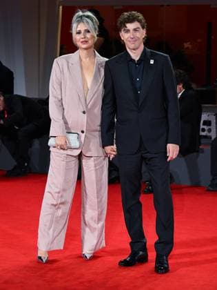 Venice, ITALY: Venice, 82nd Venice International Film Festival 2025 - Evening 4 - Red Carpet of the film The Valley of Smiles - Pictured: Michele Riondino, Eva Nestori Venice ITALY  - ZUMAp169 20250830_zea_p169_2011 Copyright: xManuelexMangiarottix