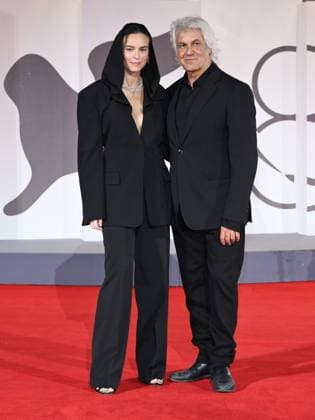 Venice, Italy: Venice, 82nd Venice International Film Festival 2025 - Evening 4 - Red Carpet for the film Valley of Smiles. Pictured: Kasia Smutniak, Domenico Procacci Venice Italy  - ZUMAp169 20250830_zea_p169_1816 Copyright: xSimonexComix
