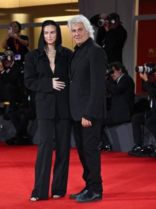 Venice, Italy: Venice, 82nd Venice International Film Festival 2025 - Evening 4 - Red Carpet for the film Valley of Smiles. Pictured: Kasia Smutniak, Domenico Procacci Venice Italy  - ZUMAp169 20250830_zea_p169_1818 Copyright: xSimonexComix